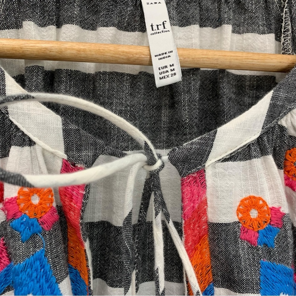 NWOT Zara TRF Collection Embroidered Causal Dress size Medium - Picture 14 of 17
